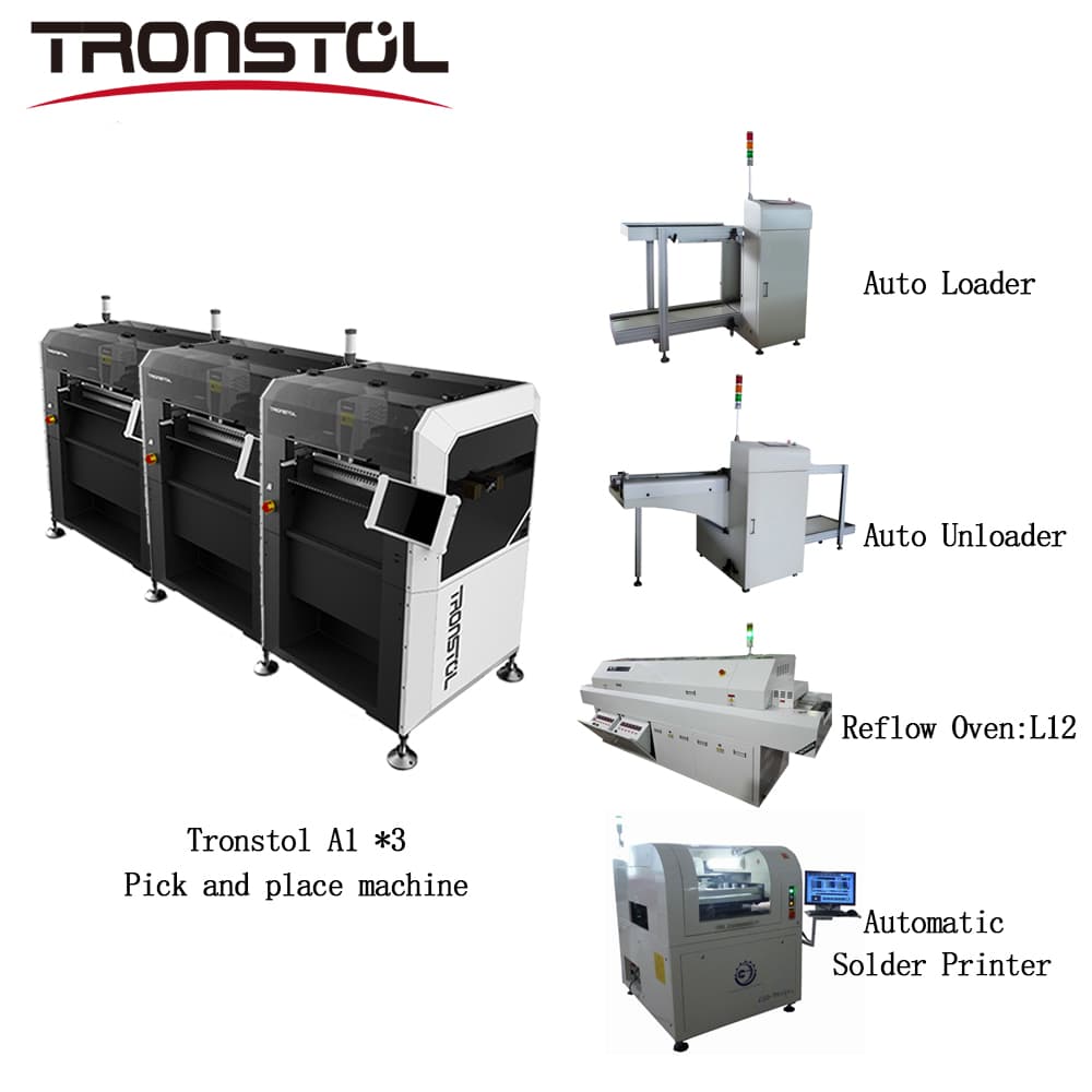 Auto Loader+Tronstol A1 Pick and Place Machine*3 Line12