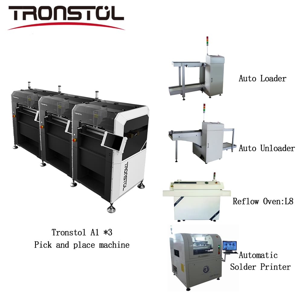 Auto Loader+Tronstol A1 Pick and Place Machine*3 Line2