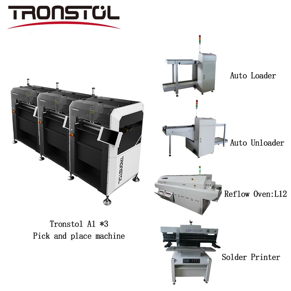 Auto Loader+Tronstol A1 Pick and Place Machine*3 Line5