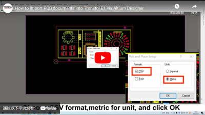 How To Import Pcb Documents Into Tronstol E1 Via Altium Designer